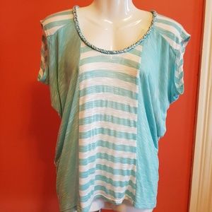 ♣️ ANTHROPOLOGIE Ella Moss Striped T, flowy